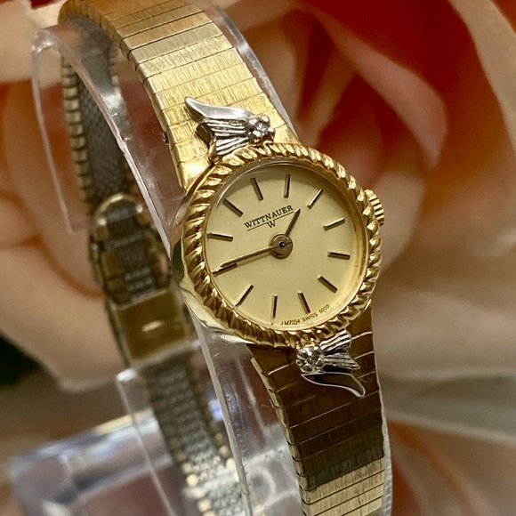 Wittnauer Accessories - Lovely Vintage Wittnauer Diamond Accented Swiss Quartz Cocktail Watch
